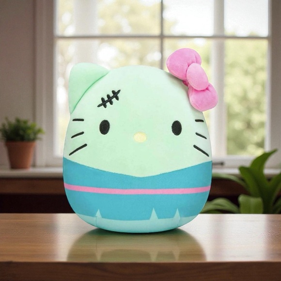 Squishmallows Other - Squishmallows 8" Hello KItty Franken Kitty Plush Stuffed Animal Toy - NWT
